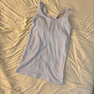 Lululemon Ebb to Street Tank gray white